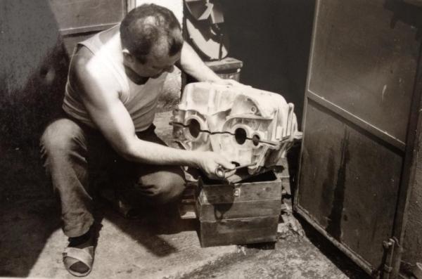 1968: Angelo Silvestri con prototipo Moto Laverda